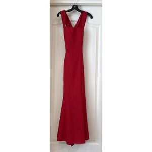 Alfred Angelo Red Cross back Sleeveless Maxi Dress Size S? Padded Gala Wedding